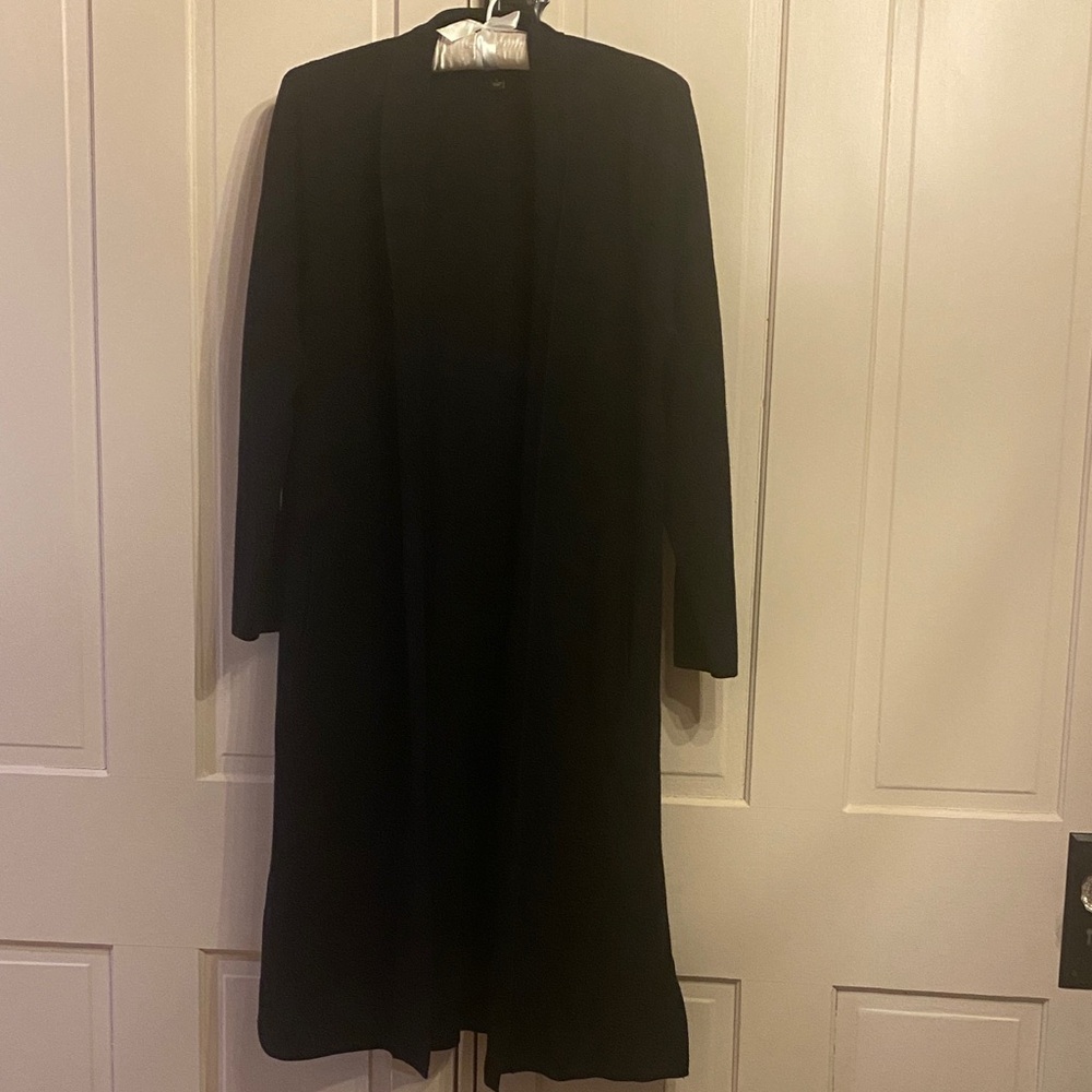 New Banana Republic Black Women's Long Cardigan Coat